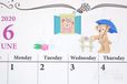2020年ダッフィー&フレンズのカレンダー（壁掛けタイプ）