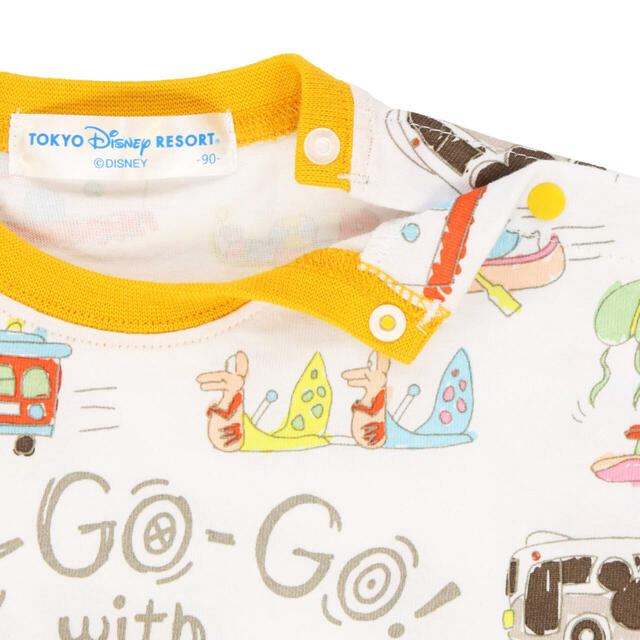 ベビーTシャツ 2,800円|東京ディズニーリゾート「Go-Go-Go! with Disney Vehicles」グッズ|販売店舗:東京ディズニーランド「グランドエンポーリアム」、東京ディズニーシー「キス・デ・ガール・ファッション」|発売日:2024年7月11日(木)
