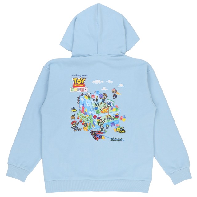 パーカー 【100、120cm】各5,100円、【140cm】5,300円、【S、M、L、LL】各5,600円|販売店舗:東京ディズニーリゾート・トイ・ストーリーホテル内ディズニーショップ「ギフト・プラネット」