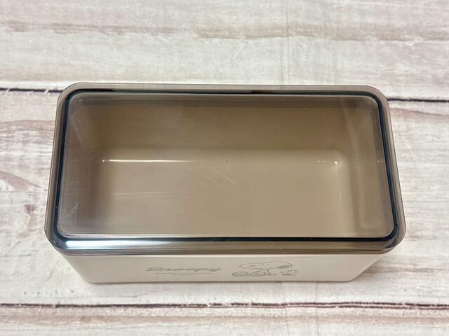 蓋はグレージュのスケルトンで中身が見える仕様