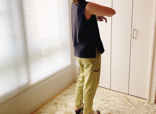 【ワークマン レディースシーンレスシームレスパンツエア】しっかりした生地感なのに通気性がいい