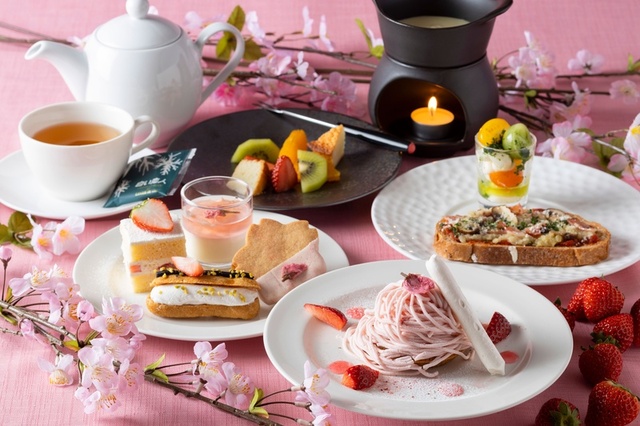 いちごと桜香るアフタヌーンティー2