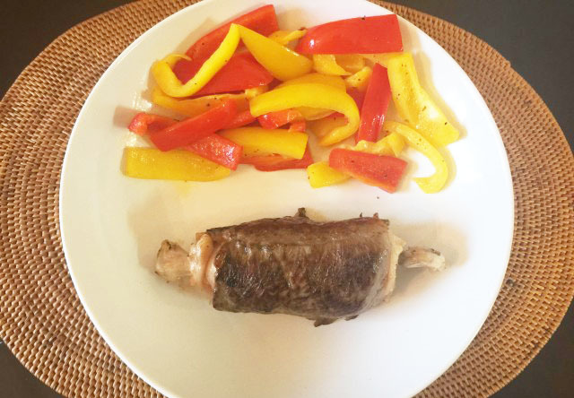 「マンガ肉」レシピ／牛肉を使った「マンガ肉」の完成！