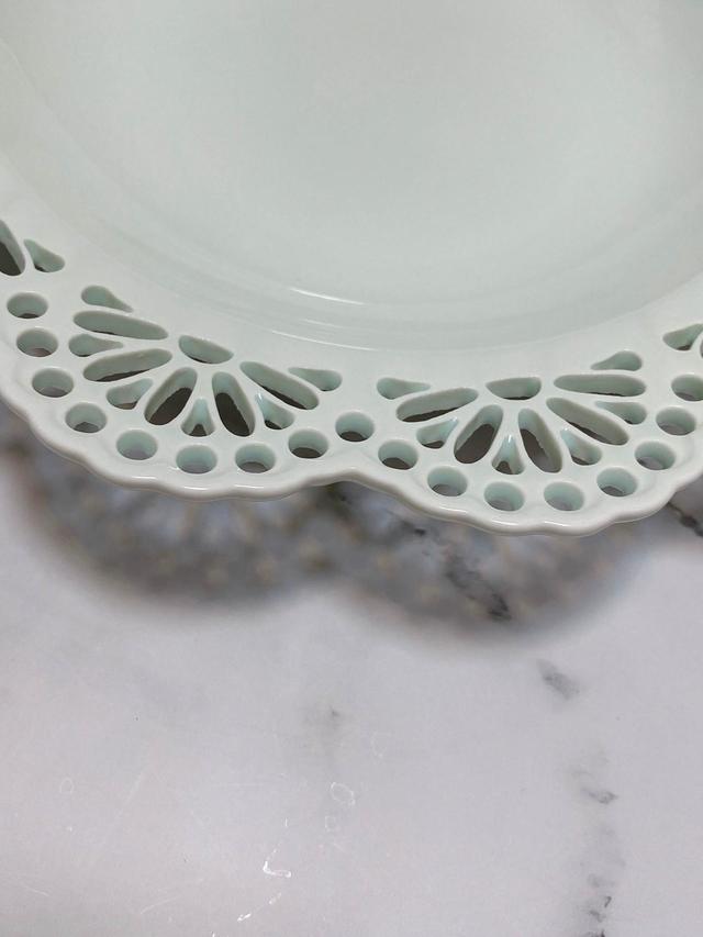 【Francfranc（フランフラン）】パニエ ディーププレート レース ミント／税込1,400円