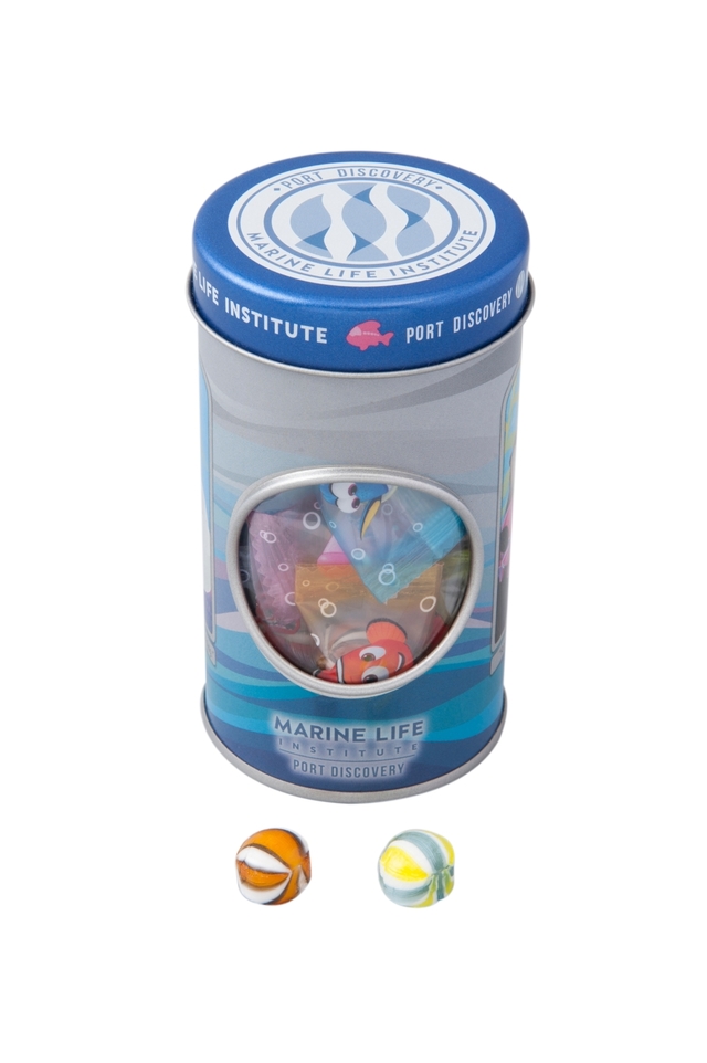 キャンディー 650円｜直径約6.5×高さ約12cm、内容量41g（オレンジ風味9個、ソーダ風味9個）｜2017年4月24日（月）発売｜ヴァレンティーナズ・スウィート｜東京ディズニーシー「ニモ&フレンズ・シーライダー」