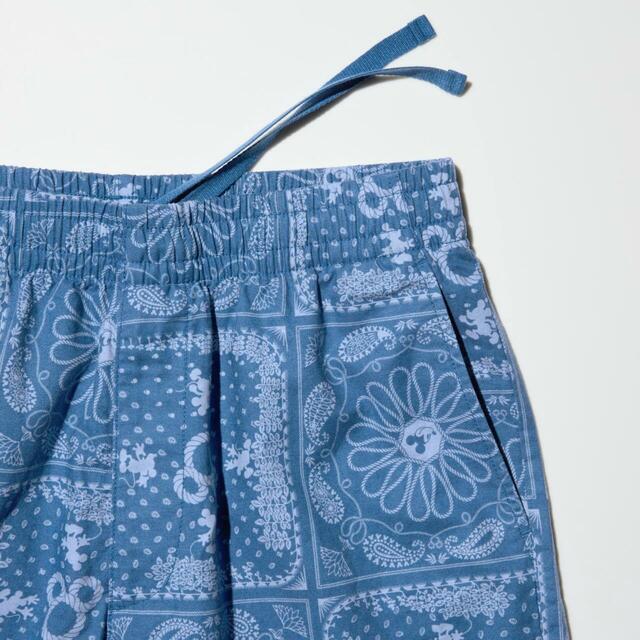 リネンブレンドショーツ 1,990円｜ユニクロ UT「ディズニー イン ブルー」