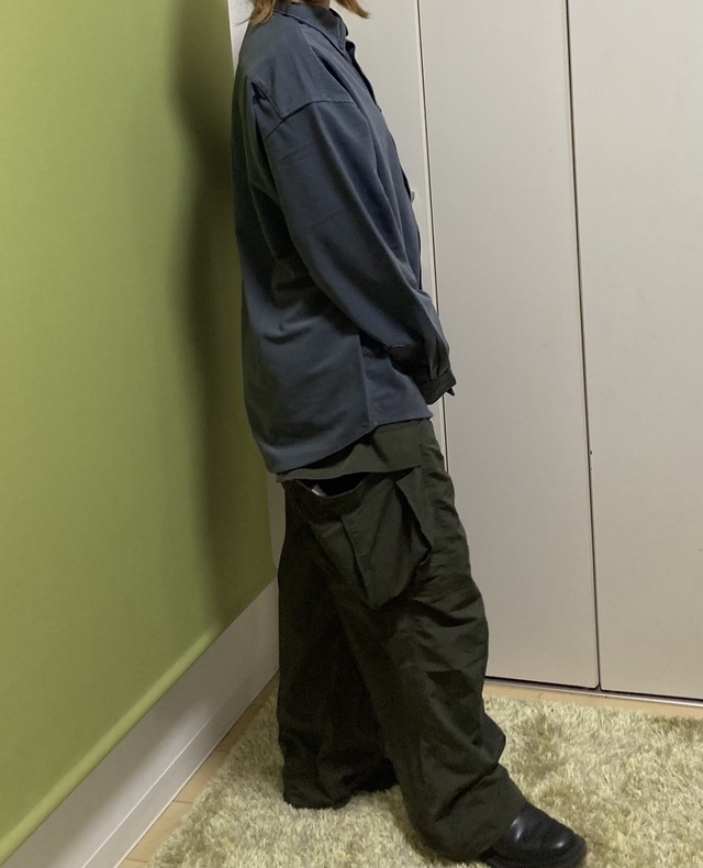 【ワークマン M47タイプユーティリティカーゴパンツ】ナイロンなのでシワになりにくいです