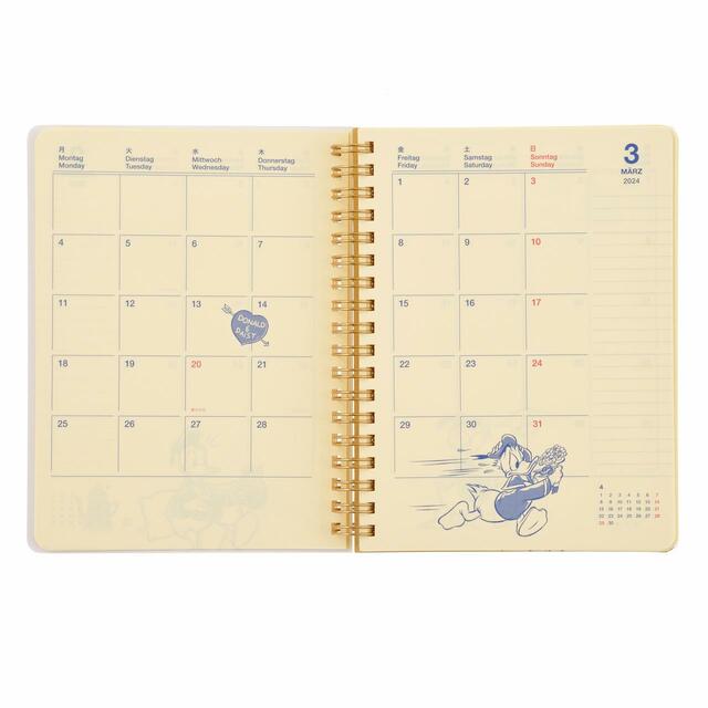 【デルフォニックス】ドナルド、チップ＆デール Rollbahn 手帳・スケジュール帳(L) Calendar＆Organizer 2024 1,980円