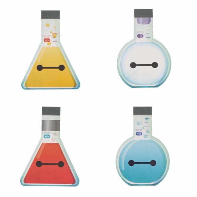 メモセット 1200円|(フラスコ型)縦約9.5×横約6.5cm、(三角フラスコ型) 縦約9.5×横約7cm、メモ4種類|東京ディズニーリゾート・アプリ、プラネットM