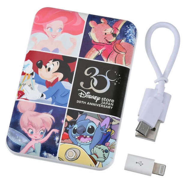 ディズニーキャラクター モバイルバッテリーチャージャー Disney Store Japan 30TH 4,400円