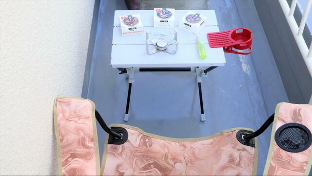 【K&K ビールに合う缶つま】狭いですが平日昼間からベランピングを決行