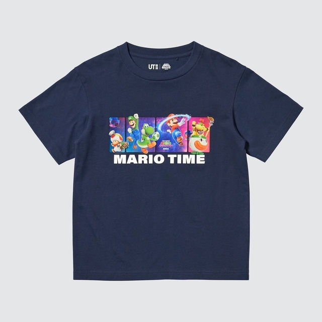 【ユニクロ「ザ・スーパーマリオギャラクシー・ムービーUT」】KIDS 100-160 各990円／大人の商品とリンクした着こなしも楽しめるUT