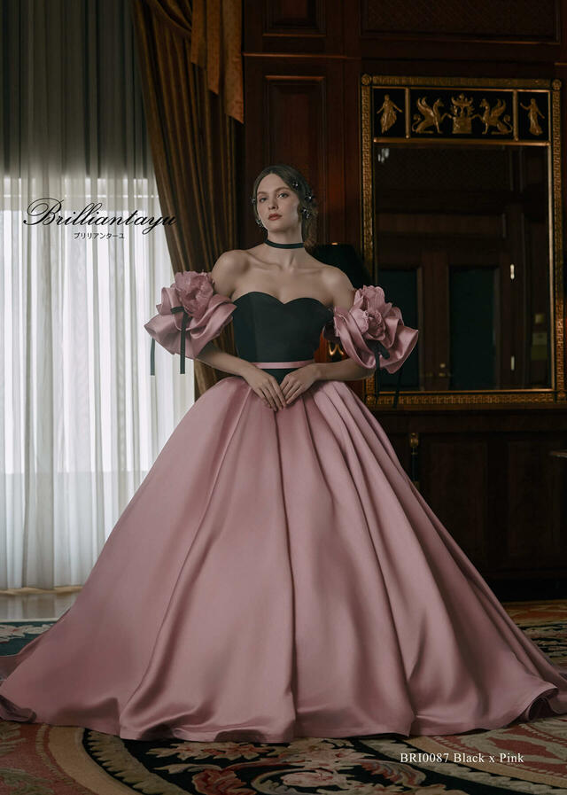 クラウディア|「Brilliantayu (ブリリアンターユ)」新作ウェディングドレス|BRI-0087_Black x Pink