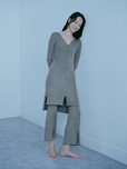 3Dリブロングカーディガン（長袖）＆3Dリブフロントスリットパンツ