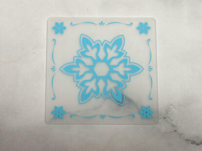 シリコンマットは氷の結晶デザイン！スタンプがしやすく、剥がしやすいマットです