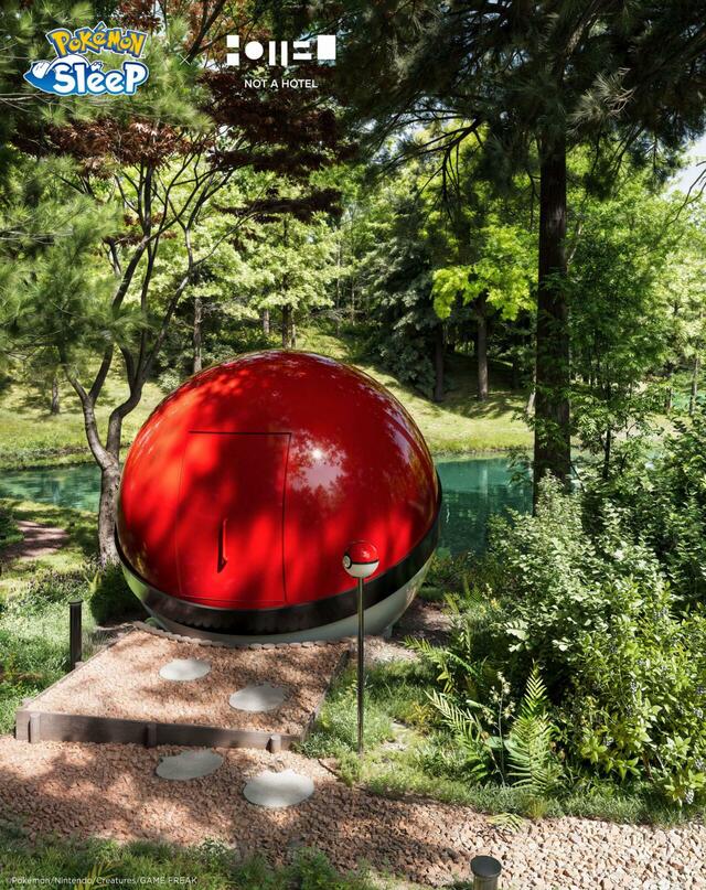 直径3mのモンスターボール型ホテル【Poké Ball-Themed Hotel(モンスターボール型ホテル)】