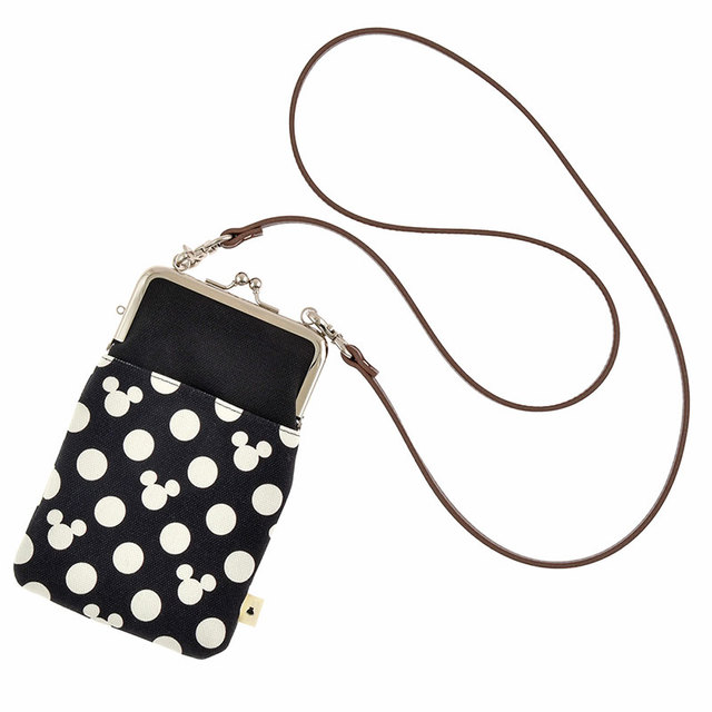 【AYANOKOJI】ミッキー ショルダーケース がまぐち ドット　4290円（税込）