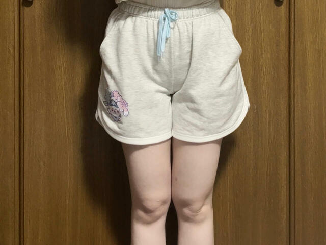 身長 155cm標準体型の筆者がMサイズを着用。短すぎない丈で履きやすい♪