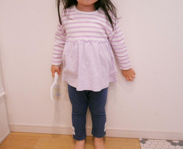 ソフのびドロップショルダーギャザー長袖Ｔシャツ 【ベビー服】｜￥ 990 （税込）