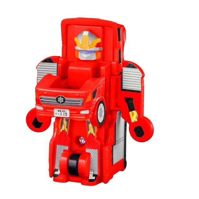 【マクドナルド ハッピーセット「特装合体ロボ ジョブレイバー」】第1弾　2025年7月11日（金）～7月17日（木）「ファイヤブレイバー モリタ 多目的消防ポンプ自動車 MVF」変形後