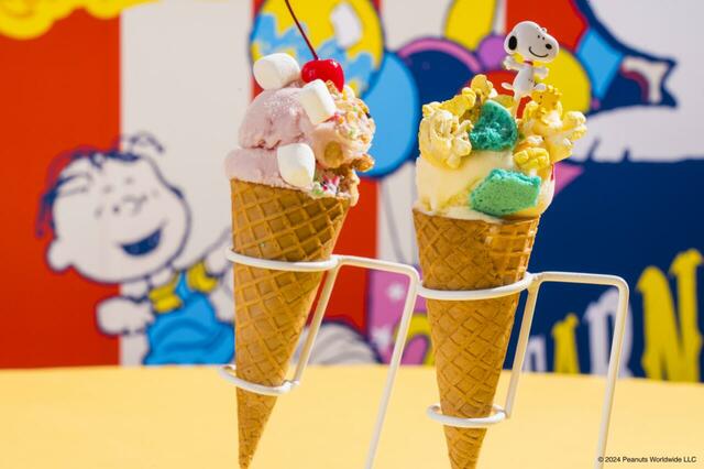 「アイスクリーム」<期間:2024年7月6日〜9月16日>【【スヌーピー】カラフルな“サーカススイーツ”が食べ放題!ヒルトン広島でスヌーピーと仲間たちの夏のスイーツカーニバル!】