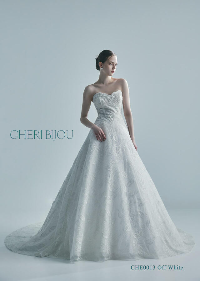 【クラウディア】CHERI BIJOU(シェリービジュー)新作ウェディングドレス｜CHE0013_OffWhite