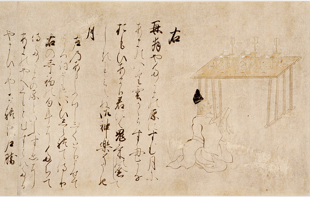 東北院職人歌合「陰陽師」　室町時代写　国立歴史民俗博物館蔵　※後期（11/7～12/10）は複製を展示