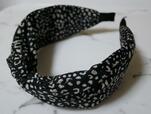 【ファッションセンターしまむら ヘアアクセサリー】ヒョウガラクロスカチューシャ 中黒