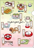 【サンエックスキャラクターズ　あのころのともだち】「クリアホルダーセット」にゃんにゃんにゃんこ　※2枚セット　660円