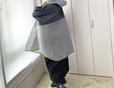 【スリーコインズ バイカラーレインポンチョ】モモンガのような可愛らしいデザイン