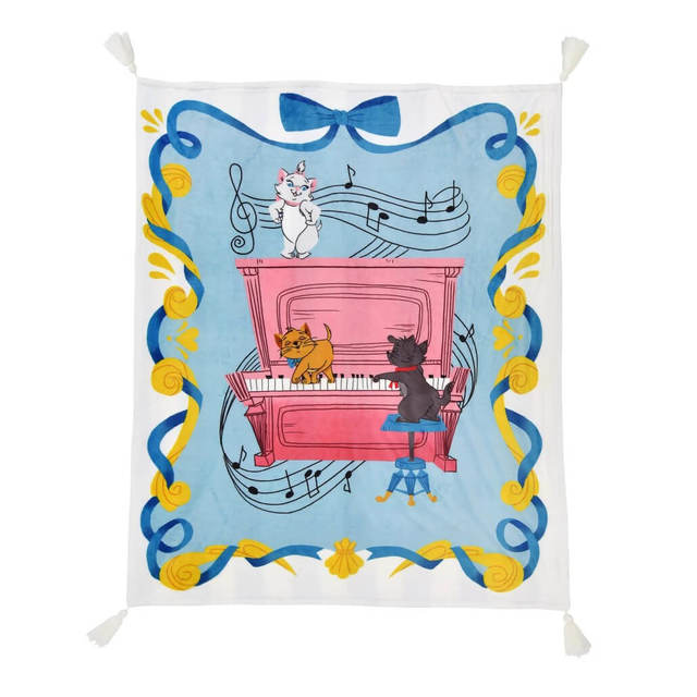 マリー、ベルリオーズ、トゥルーズ おしゃれキャット ブランケット 大判 リバーシブル The Aristocats by Ann Shen 6,600円