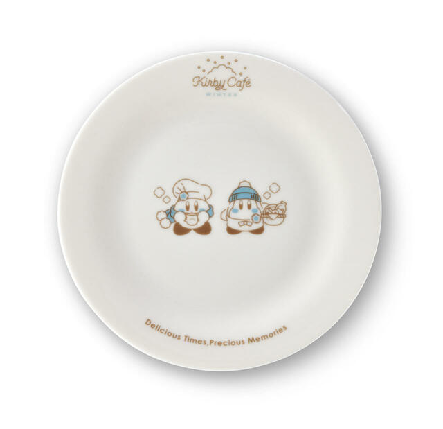 「WINTER限定デザインのスーベニアミニプレート（イメージ）」【「カービィカフェ」にミルクやチーズを使ったHOTメニューが登場！冬限定グッズも見逃せないかわいさ♪】　