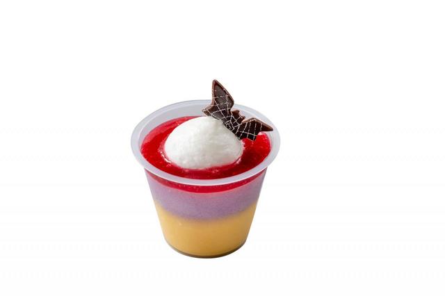 ムラサキイモ＆パンプキンムース、スーベニアカップ付き 850円