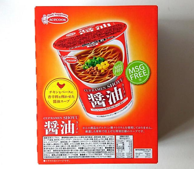 【エースコック　MSG FREE 醤油ラーメン　66g×12食　1198円】12食入りの業務用サイズ。赤いパッケージが目印