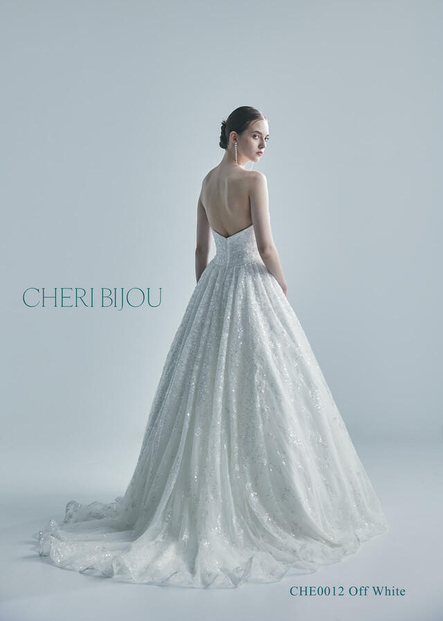 【クラウディア】CHERI BIJOU(シェリービジュー)新作ウェディングドレス|CHE0012_OffWhite