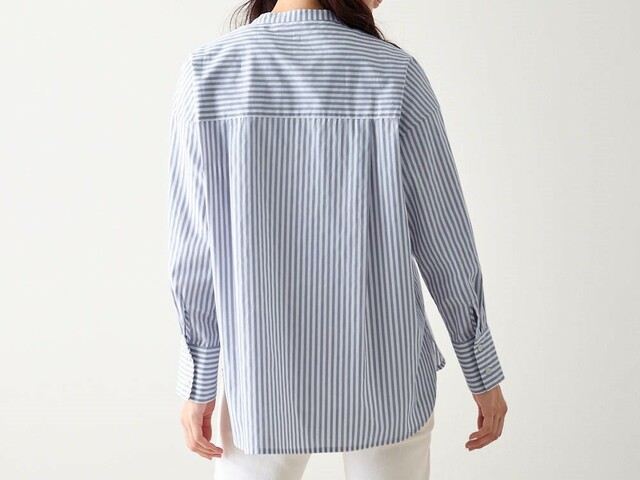 刺繍がかわいいストライプシャツ 「スヌーピー」|¥6,990(税込)