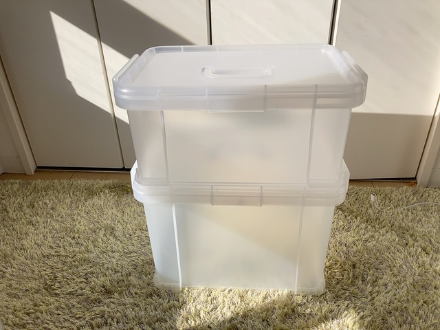 【ニトリ 運べるコンテナボックス】子供のいたずら防止になるバックル付き