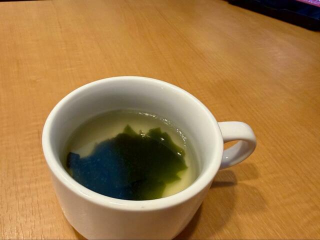 【バーミヤン　日替わりランチ】この日はわかめのスープでした