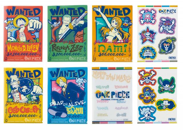 ステッカー付きクリアファイルセット（6枚） 1,900円｜ユニバーサル・スタジオ・ジャパン「ワンピース・プレミア・サマー2023」スペシャルグッズ