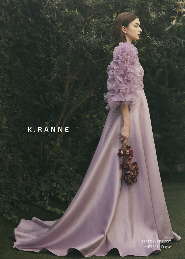 KURAUDIA × PLACOLE & DRESSY(クラウディア×プラコレ)新作ウェディングドレス|KNE1501_Purple