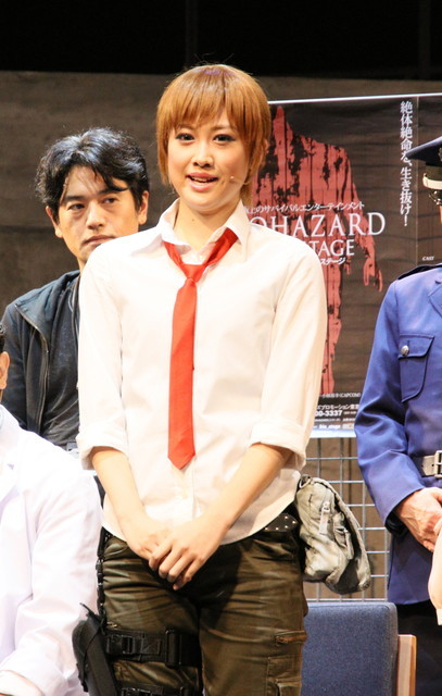 『BIOHAZARD THE STAGE』／会見の様子　飛鳥凛