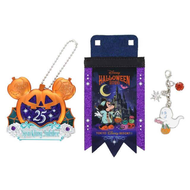 ジュビリーバッジセット 2,500円|東京ディズニーリゾート「ディズニー・ハロウィーン」グッズ|販売店舗:東京ディズニーシー「エンポーリオ」|発売日:2026年9月15日(火)