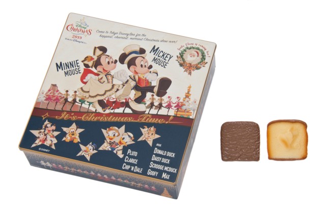 アソーテッド・クッキー 1,500円｜縦約18×横約18×高さ約5.5cm｜内容量：26枚 ｜東京ディズニーリゾート「ディズニー・クリスマス」2019｜販売店舗：東京ディズニーシー「ヴァレンティーナズ・スウィート」