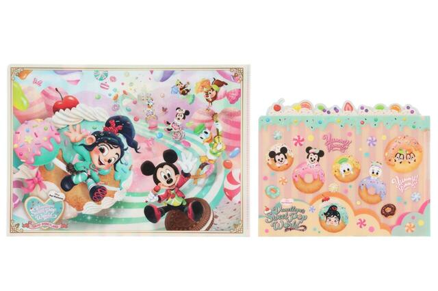 クリアホルダーセット 900円｜ディズニー・パルパルーザ“ヴァネロペのスウィーツ・ポップ・ワールド”グッズ｜販売店舗：東京ディズニーランド「ディズニー＆カンパニー」｜発売日：2026年4月8日（水）