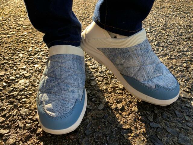 【ワークマン トレッドモックECO クラッシュデニム】普段23.5～24.0cmの筆者はSサイズでぴったり