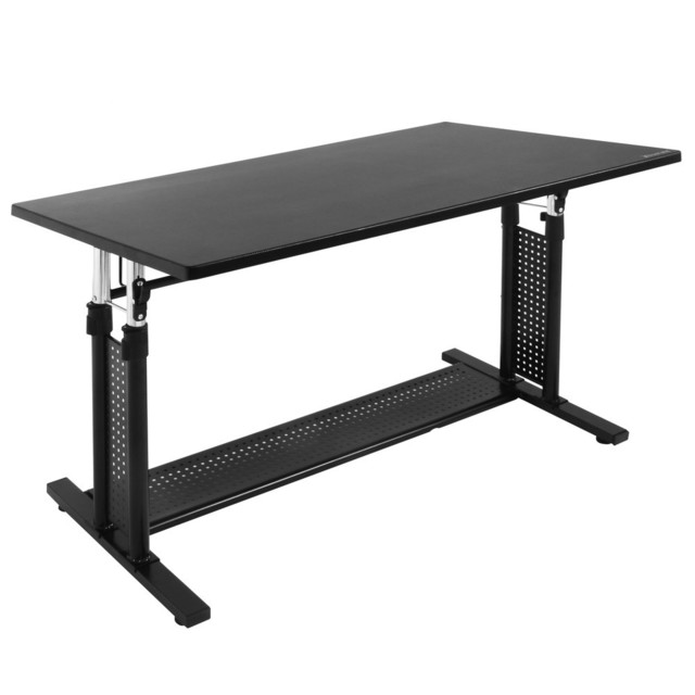 フラット天板で可動域59～80cmの昇降式「パソコンデスク BHD-1000M」。