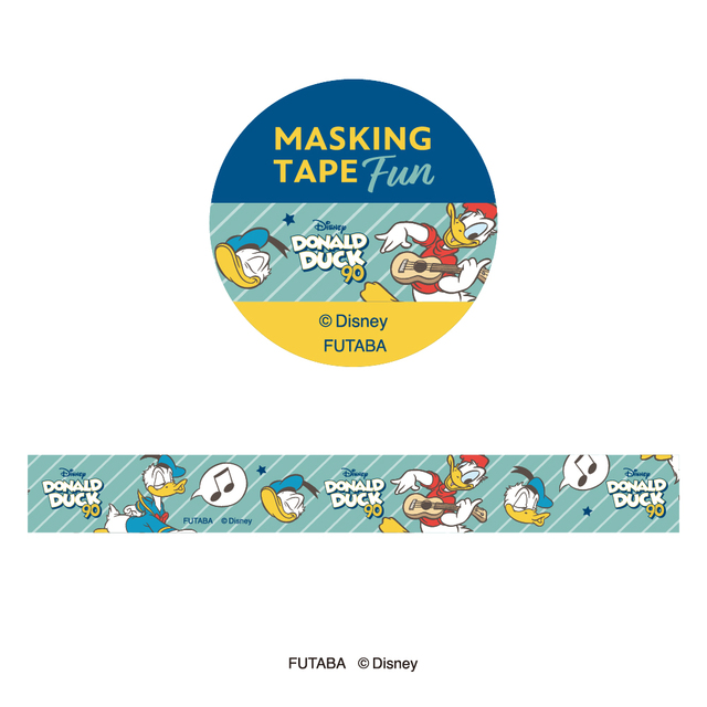 ドナルドダックマスキングテープ (4)楽 販売価格：各550円（消費税込、送料別）【ドナルドダック 90th 喜怒愛楽ステーショナリー】