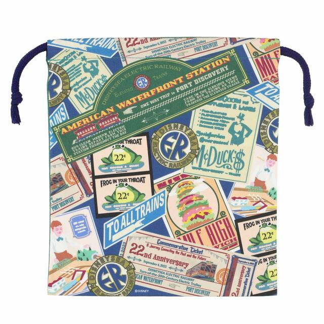 きんちゃく 850円｜東京ディズニーシー22周年記念グッズ｜販売店舗：東京ディズニーシー「スチームボート・ミッキーズ」｜発売日：2023年9月4日（月）