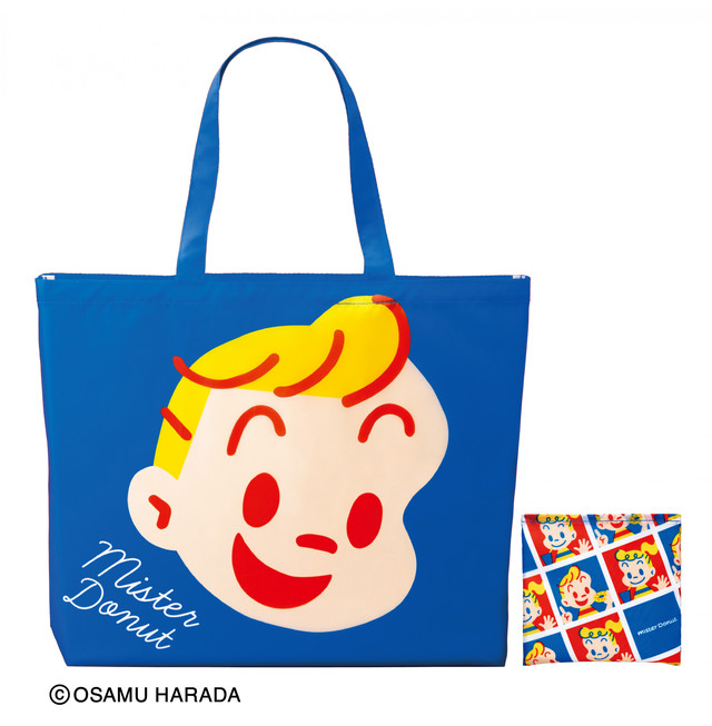 『ミスド×原田治　エコバッグ』ブルー