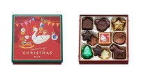 「クリスマスプレーンチョコレート(11個入り)」<価格:702円(税込)>【クリスマスデザインパッケージやアドベントカレンダーが登場♪「モロゾフ」の2025年クリスマス商品をご紹介!】